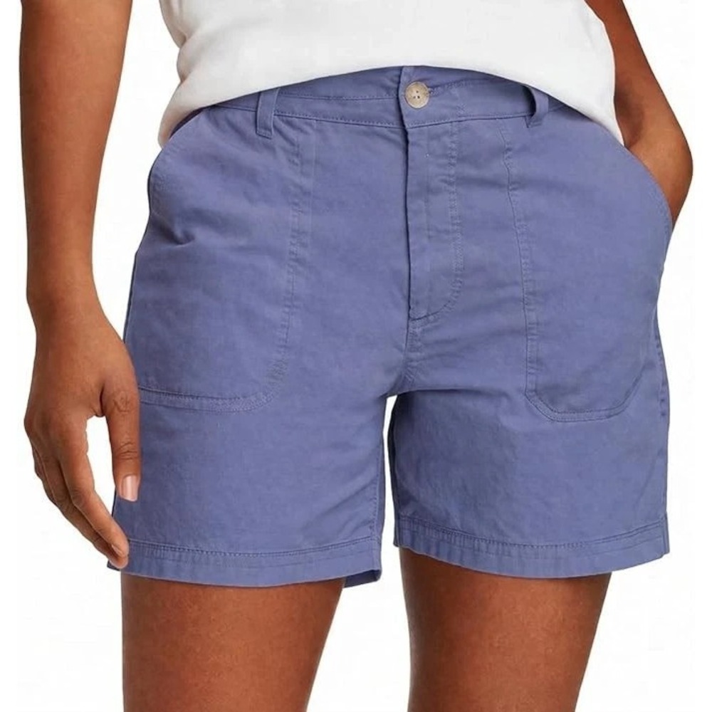 Eddie Bauer Ladies' Ripstop Shorts 5" Inseam, Blue, Size 16, New